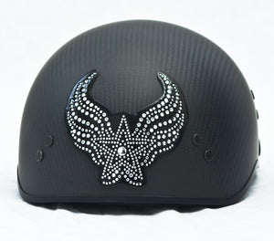 Rhinestone Helmet Patch Winged Star