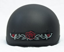 Rhinestone Helmet Patch Rose On Vine