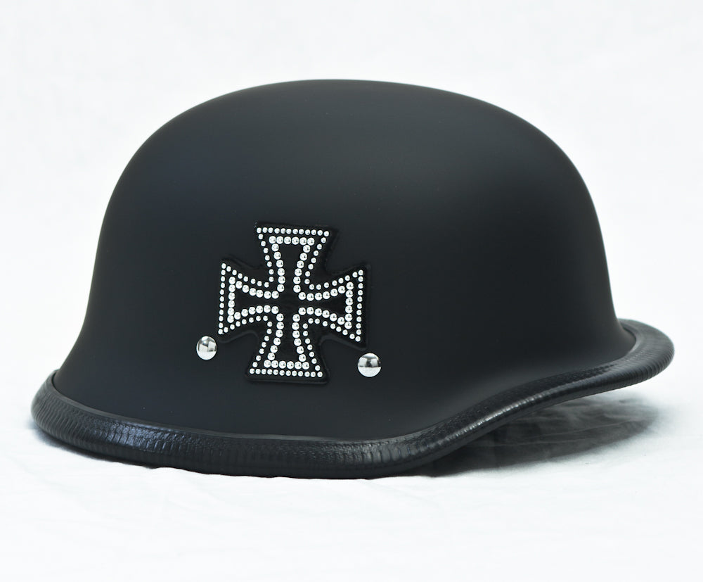 Rhinestone Helmet Patch Iron Cross