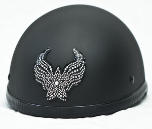 Rhinestone Helmet Patch Small Winged Star