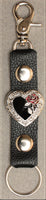 Deluxe Key Ring Black Heart