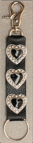 Deluxe Key Ring Rhinestone Heart