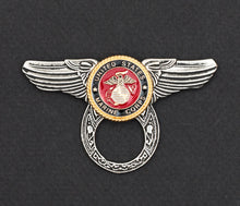 Sunglass Holder Pin Winged Color Marine Corps