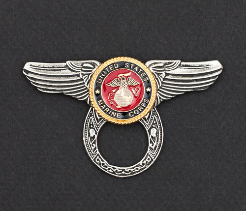 Sunglass Holder Pin Winged Color Marine Corps